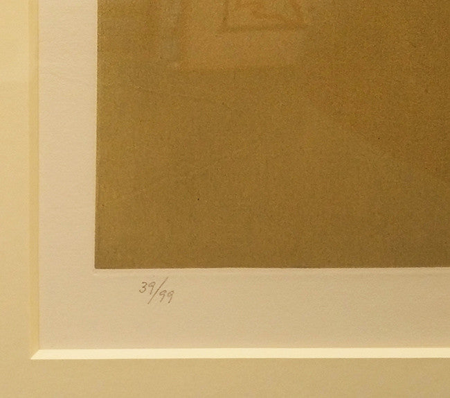 Seated Figure (S.5) by Francis Bacon, 1983 etching with aquatint in colors — detail 3