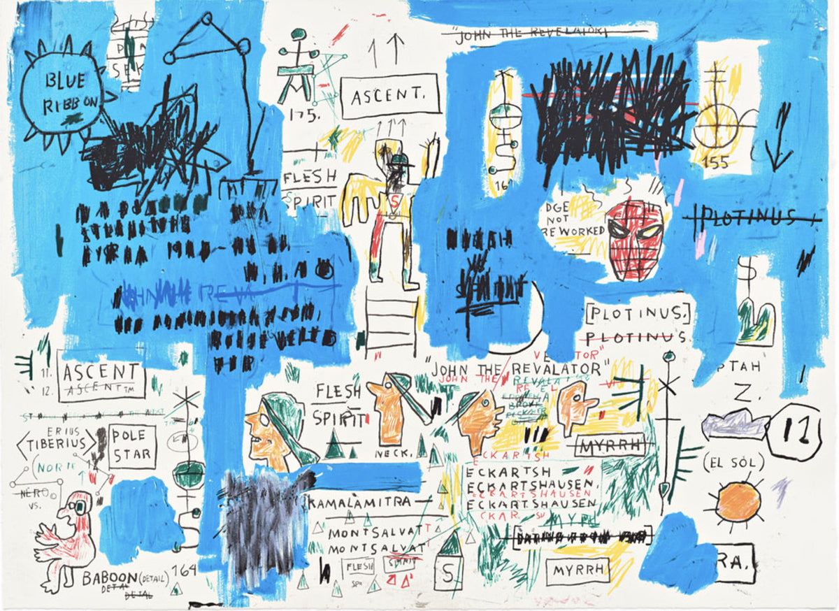 Ascent, Olympic, Leeches, Liberty 2017 (Set of 4) by Jean-michael Basquiat, 2001 4 screen prints on Lenox museum board