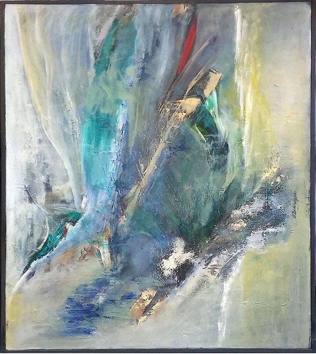 Abstract II by Eva Bechinsky, 2015 acrylic & oil on canvas
