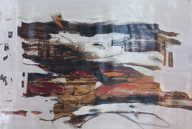 Abstract (Brown) Eva Bechinsky by Eva Bechinsky, acrylic on canvas