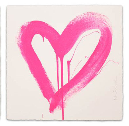 Love Heart (Pink) by Mr. Brainwash, 2017 3-color screen print