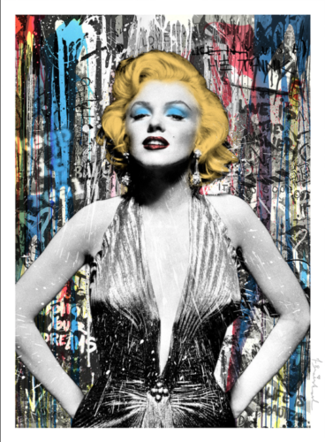 Marilyn Forever by Mr. Brainwash, 2021 7 color screen print on archival paper with hand deckled edges