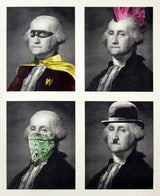 President's Day (Hero) by Mr. Brainwash, 2018 6-color screen print on hand torn archival paper — detail 2