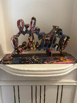 Life Is Beautiful (Drip Variant) by Mr. Brainwash, 2020 cast resin, thermal coated multi-color drip — detail 2