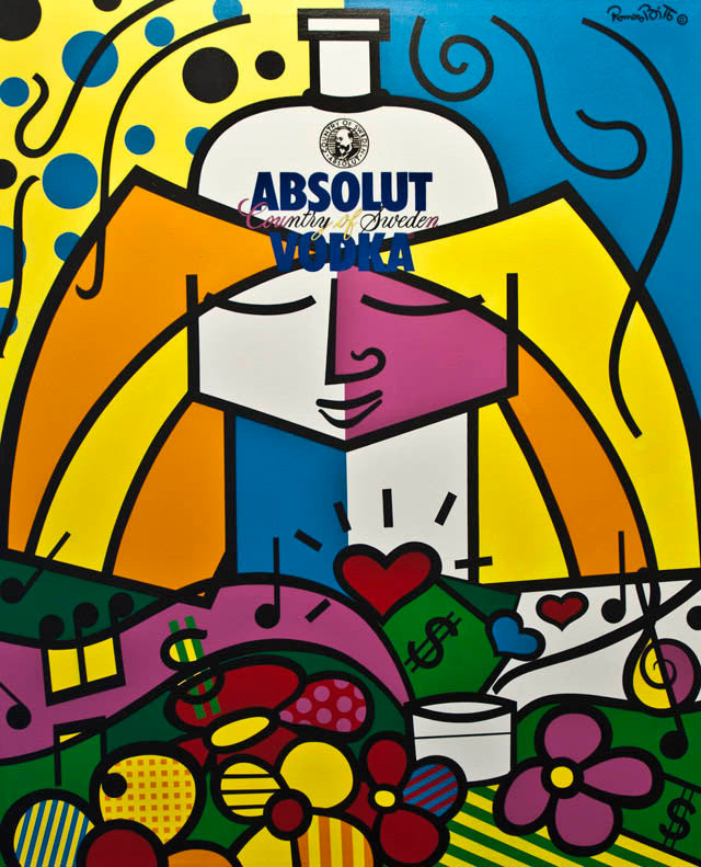 Absolut Britto by Romero Britto, 1989 lithograph