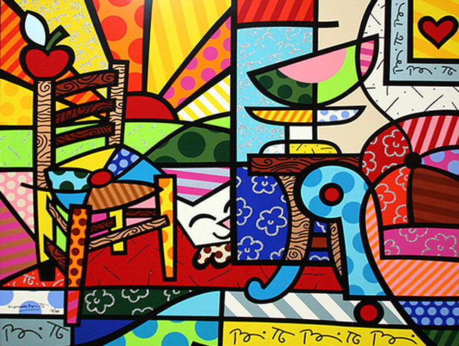 Squeak Van Britto on Gesso Board) by Romero Britto