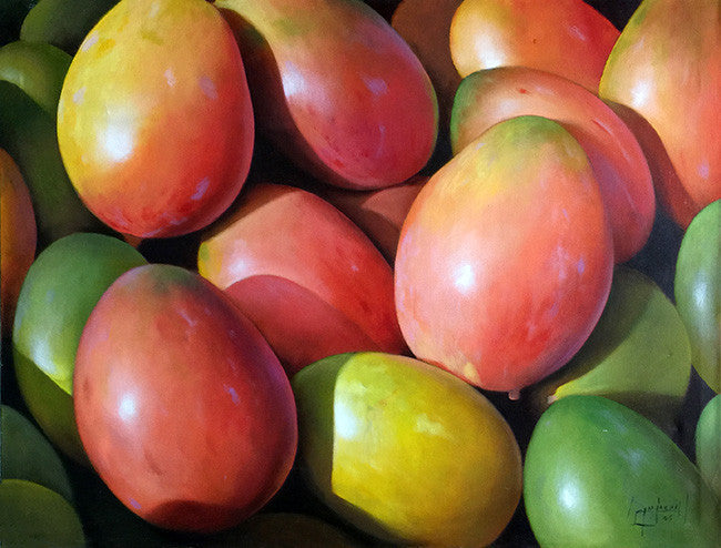 Mangos En Primer Plano by Cesar Agusto Camarena by Artists Misc., 2006 oil on canvas — detail 2