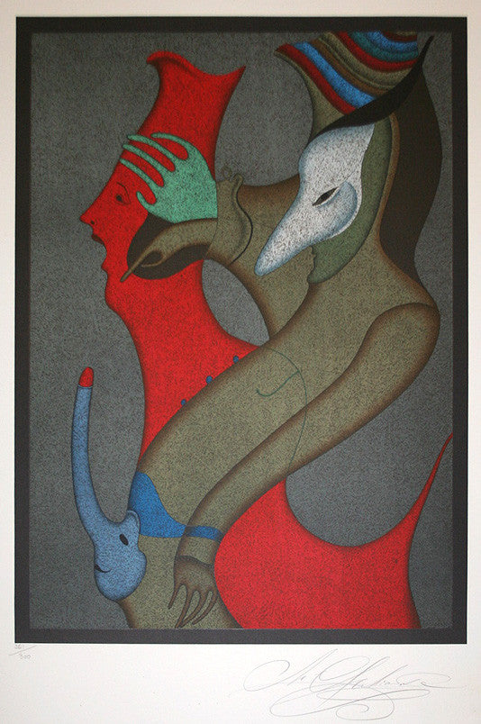 Carnival by Mihail Chemiakin, lithograph