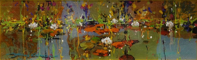 Golden Reflection by James Coleman, 2011 mixed media, on canvas