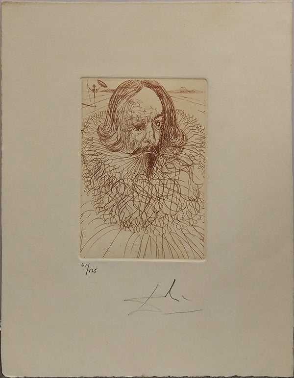 Cervantes by Salvador Dali, 1965 etching
