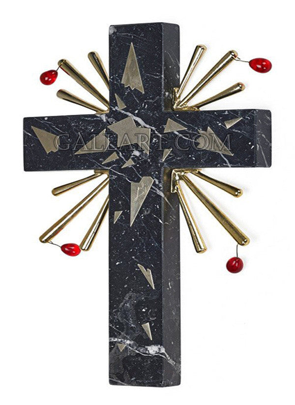 Crucifixion (Dark Grey) by Salvador Dali, 1980 marble