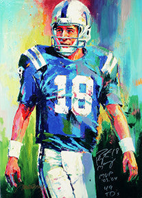 Payton Manning 49 Td's Mvp by Malcolm Farley, 2000 giclee, on canvas