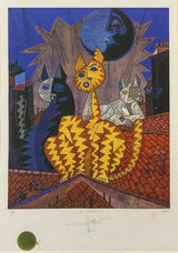 3 Gatos by Jesus Fuertes, 2000 lithograph — detail 3
