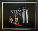 On the Throne by Michael Godard, hand embellished giclee on canvas