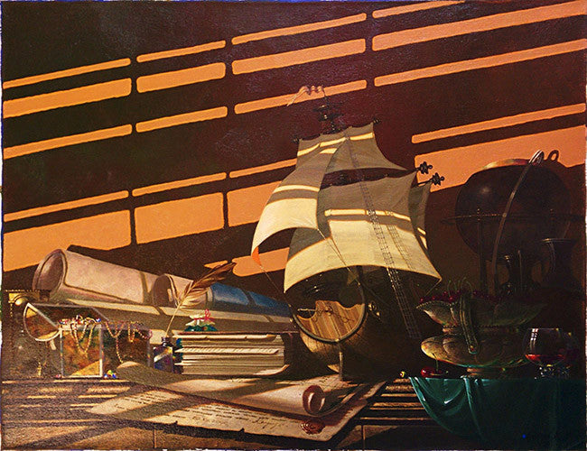 The Ship on the Ledge by Michael Gorban, oil on canvas