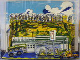 Tonto/condo by Red Grooms, 1983 3d lithograph in colors, on wove papers — detail 2