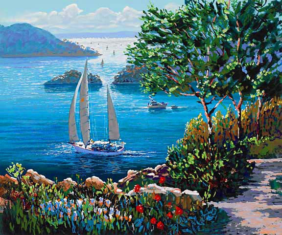 ケリー・ハーレム(Kerry Hallam) 「コートダジュール」版画 ケリーハーレム