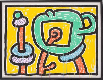 Flowers III by Keith Haring, 1990 silkscreen — detail 3