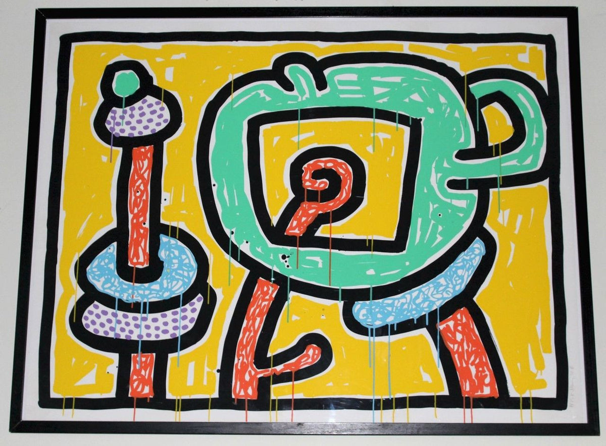 Flowers III by Keith Haring, 1990 silkscreen