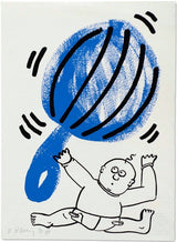 The Story of Red + Blue (2) by Keith Haring, 1989 silkscreen