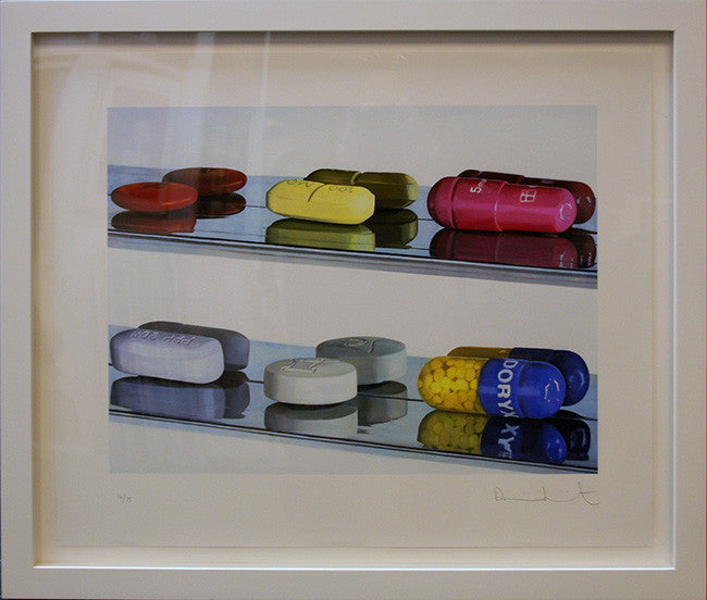 Six Pills by Damien Hirst, 2005 color inkjet print, on cardboar