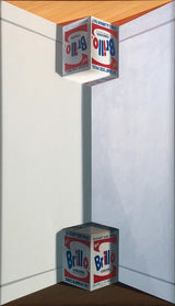 Topsy-turvy by Patrick Hughes, 2008 oil on board — detail 5