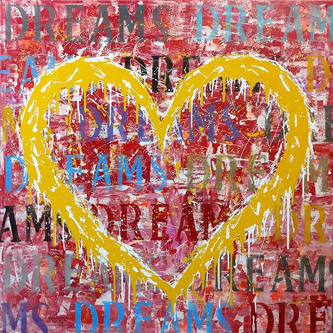 Dream Plus Dreams by Jozza, 2017 acrylic on canvas