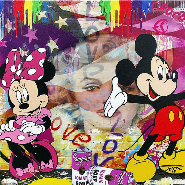 Love Love Love by Mr Brainwash by Jozza, 2017 acrylic on canvas