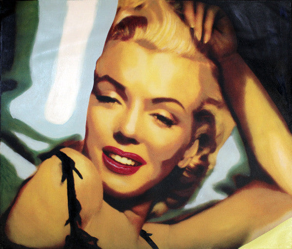 Marilyn - Daydreaming by Steve Kaufman, hand painted unique silkscreen on canvas