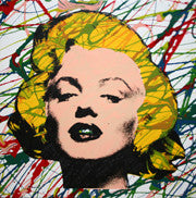 Marilyn Monroe by Steve Kaufman, hand embellished silkscreen on canva