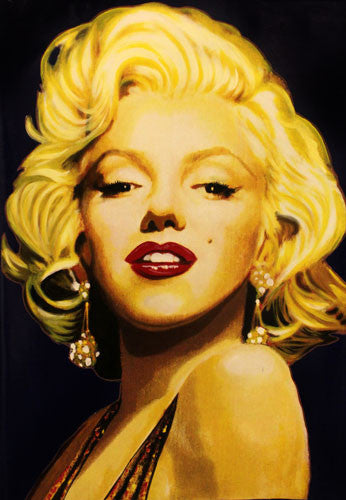 Marilyn - the Stamp by Steve Kaufman, hand painted unique silkscreen on canvas