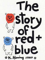 The Story of Red + Blue (1) by Keith Haring, 1989 silkscreen