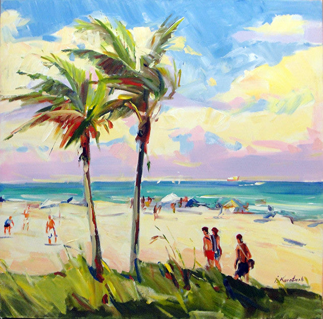 Beach Day by Igor Korotash, 2012 acrylic on canvas