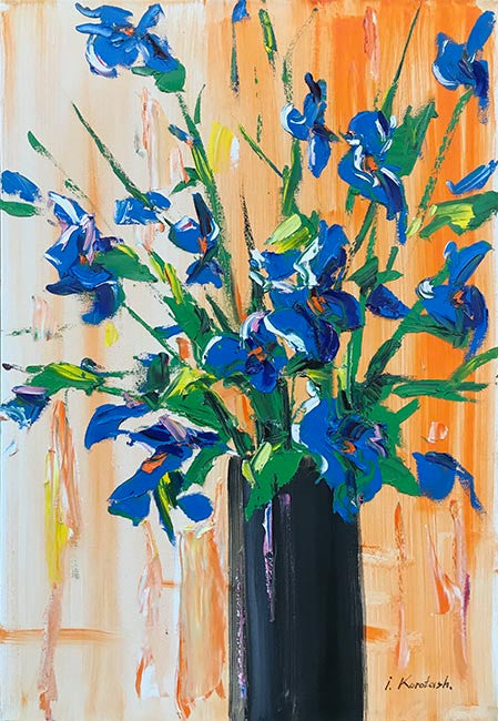 Flowers II by Igor Korotash, 2018 oil on canvas