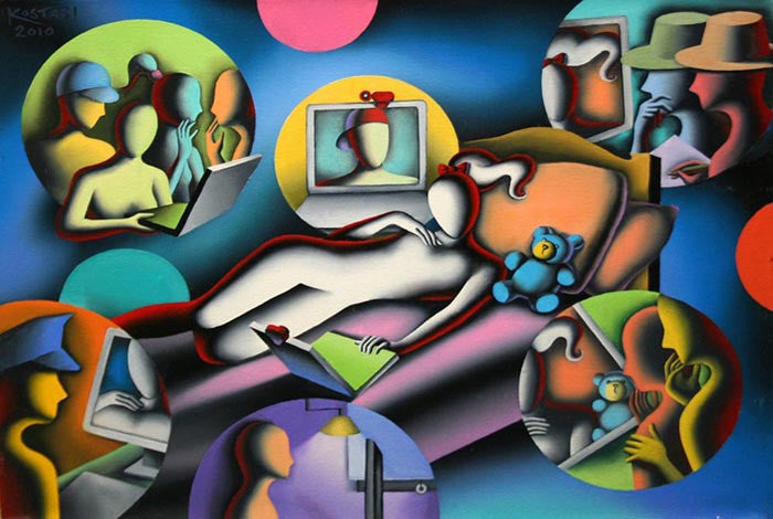 Neighborhood Watch by Mark Kostabi