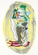 Green Face by Roy Lichtenstein, 1989 lithograph waxtype, woodcut and screenprint in colors