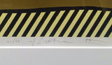 Painting in Gold Frame by Roy Lichtenstein, 1984 woodcut, lithograph, screenprint in colors with collage — detail 3