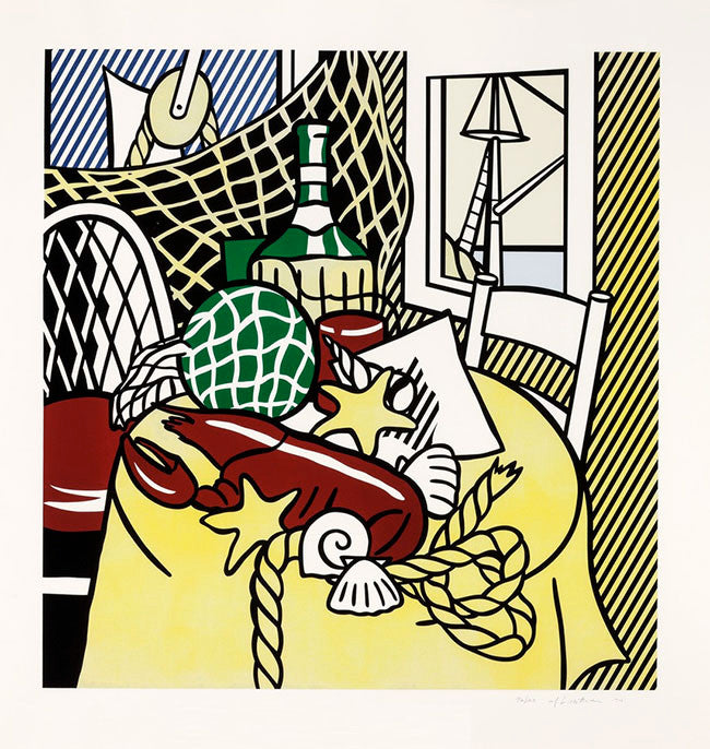 Still Life with Lobster by Roy Lichtenstein, 1974 lithograph & screenprint on Rives BFK paper