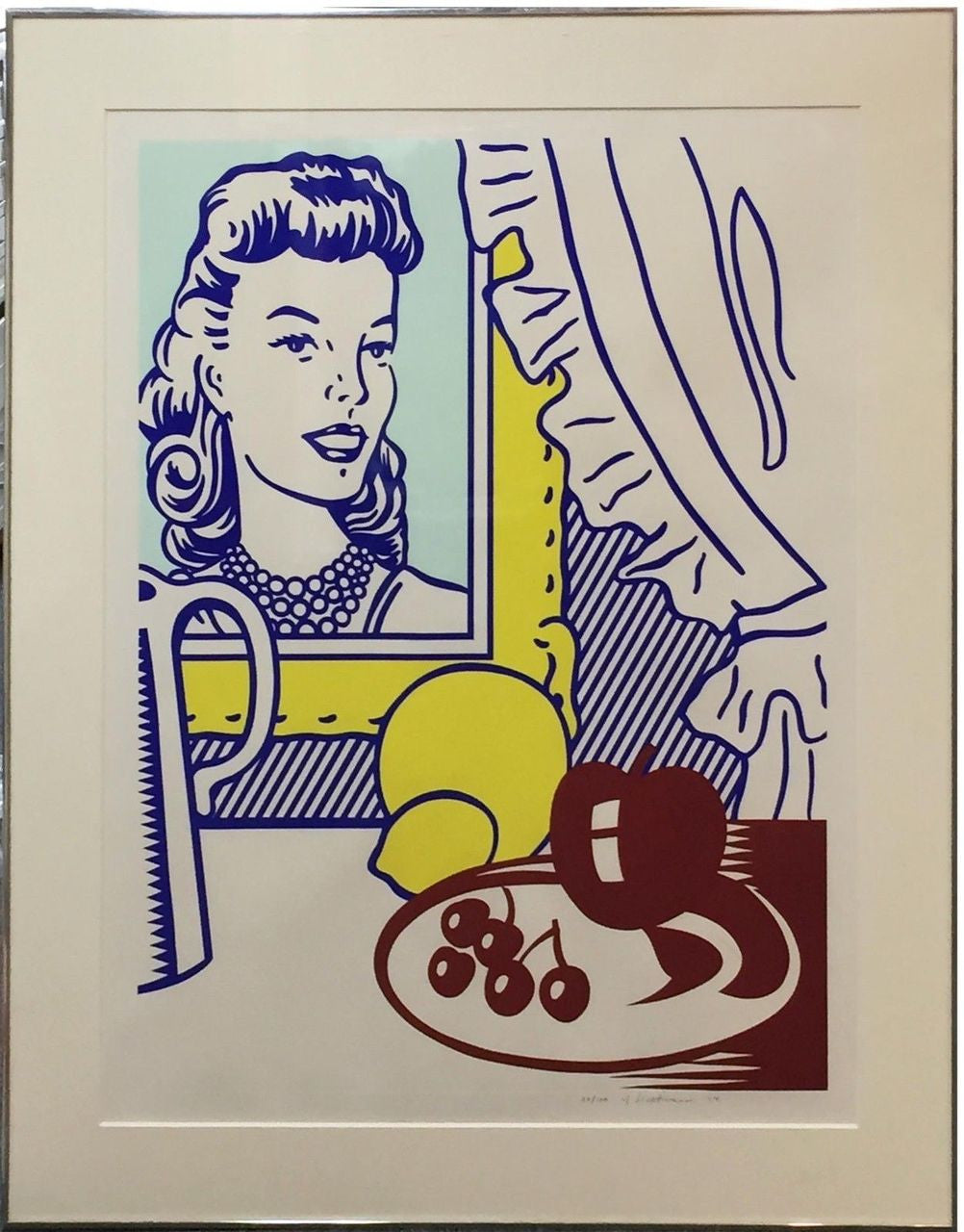 Still Life with Portrait by Roy Lichtenstein, 1974 lithograph and screenprint with debossing on Rives BFK paper