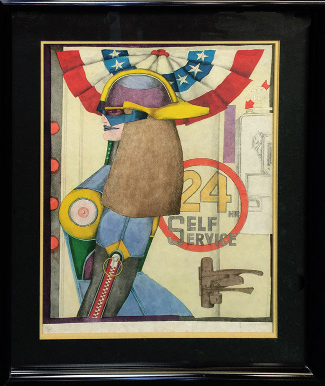 24 Hr Service by Richard Lindner, 1971 lithograph — detail 2