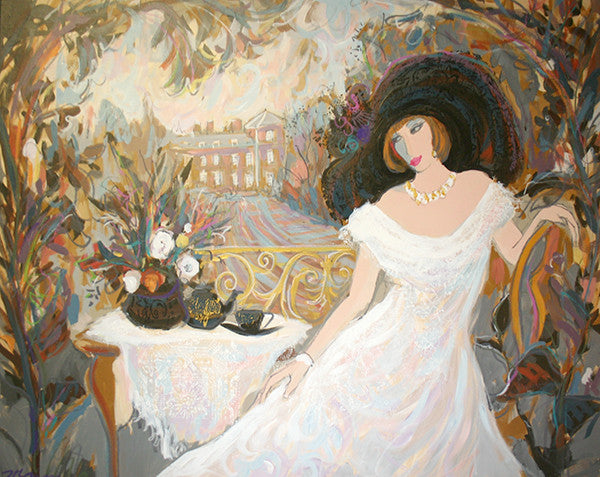 Candide Tea Time by Isaac Maimon, acrylic on canvas