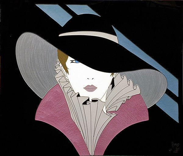 Woman with Hat by Mara by Artists Misc., 1986 mixed media on plexi