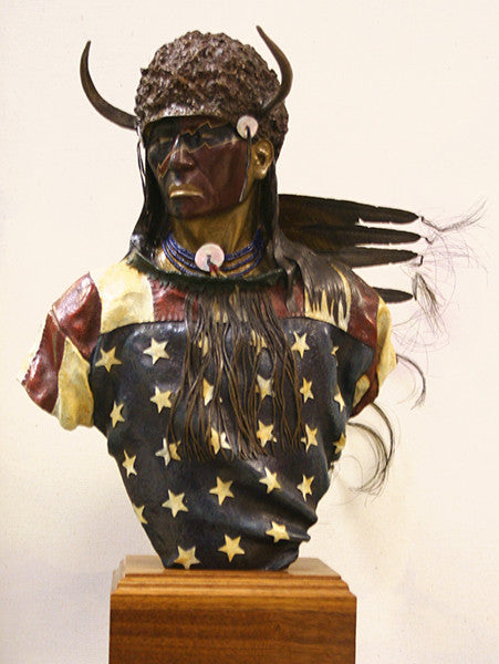 Strikes with Thunder by Dave Mcgary by Dan Meyer, 1989 bronze