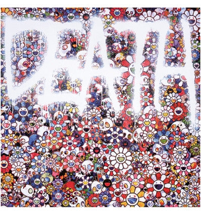 Flower Death by Takashi Murakami, woven paper, four-color offset printing, silver edition
