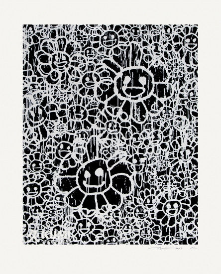 Madsaki Complexcon Flower (Black) by Takashi Murakami, offset lithograph edition — detail 2