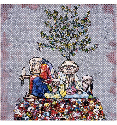 While Practicing Sadhana, I Sprouted a Tree from My Head by Takashi Murakami, woven paper, four-color offset printing…