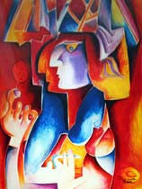 Prince of Meudon (Embellished) by Alexandra Nechita, 2009 hand embellished lithograph on paper