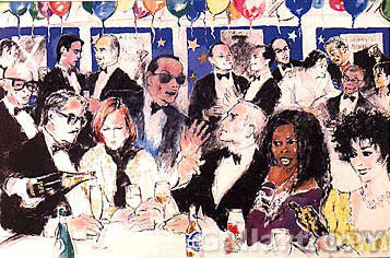 Celebrity Night at Spago by Leroy Neiman