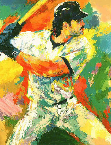 Mike Piazza by Leroy Neiman — detail 2