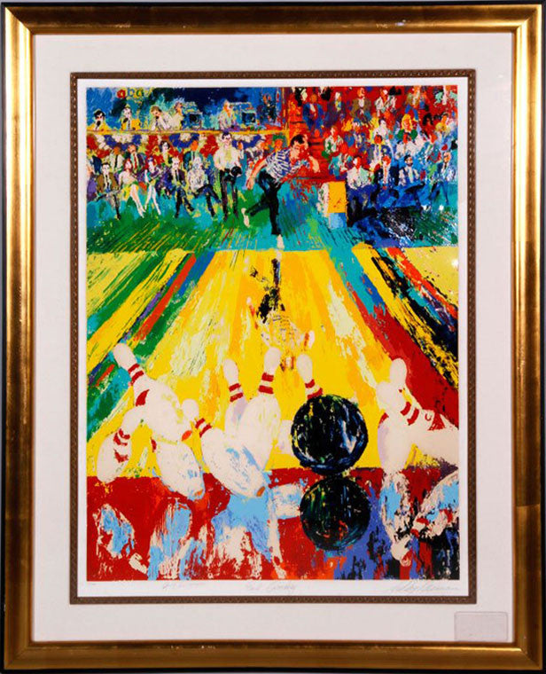 Million Dollar Strike by Leroy Neiman, 1982 serigraph signed by leroy neiman and earl anthony